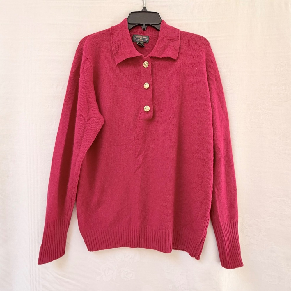 Charter Club Vintage PinkVintage Sweater Womens L Lambswool Angora Rabbit Hair